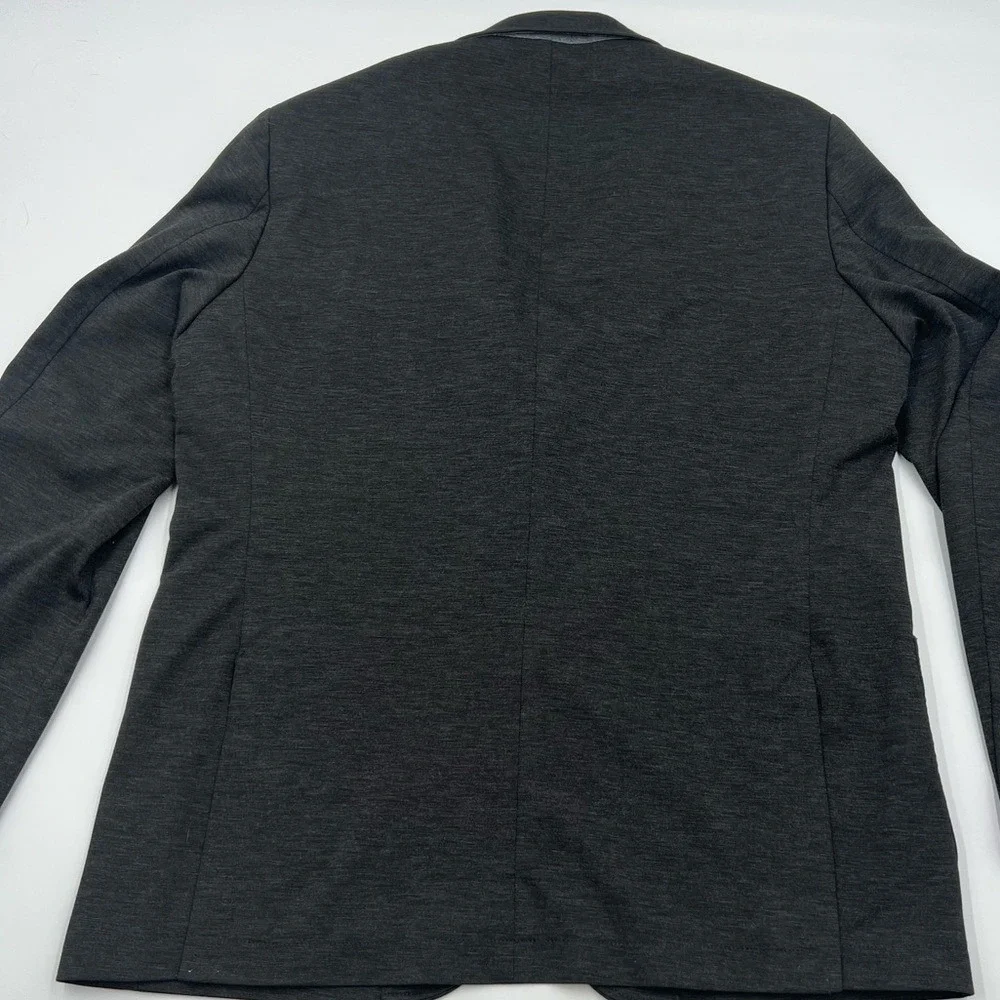 Haggar‎ H26 Brooklyn Blazer Mens Charcoal Grey Tailored Fit Hooded Sport Coat